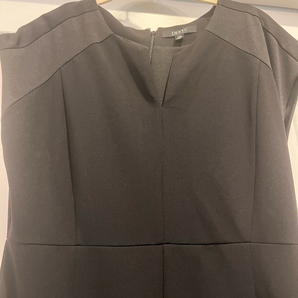 Isaac Mizrahi Black Sheath Midi Dress with Raglan Cap Sleeves